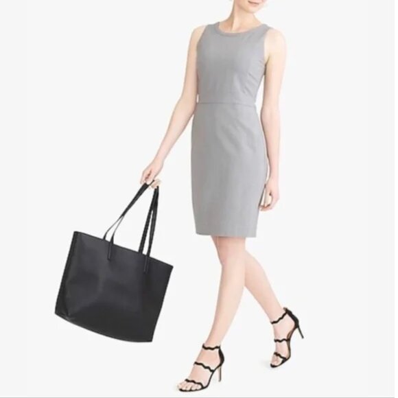 NEW NWT J. Crew Suiting Gray Sheath Dress Size 10 - Picture 1 of 14